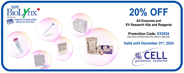 MJS BioLynx - Cell Guidance Systems - 20% OFF All Exosomes and EV Products until Dec. 31, 2024